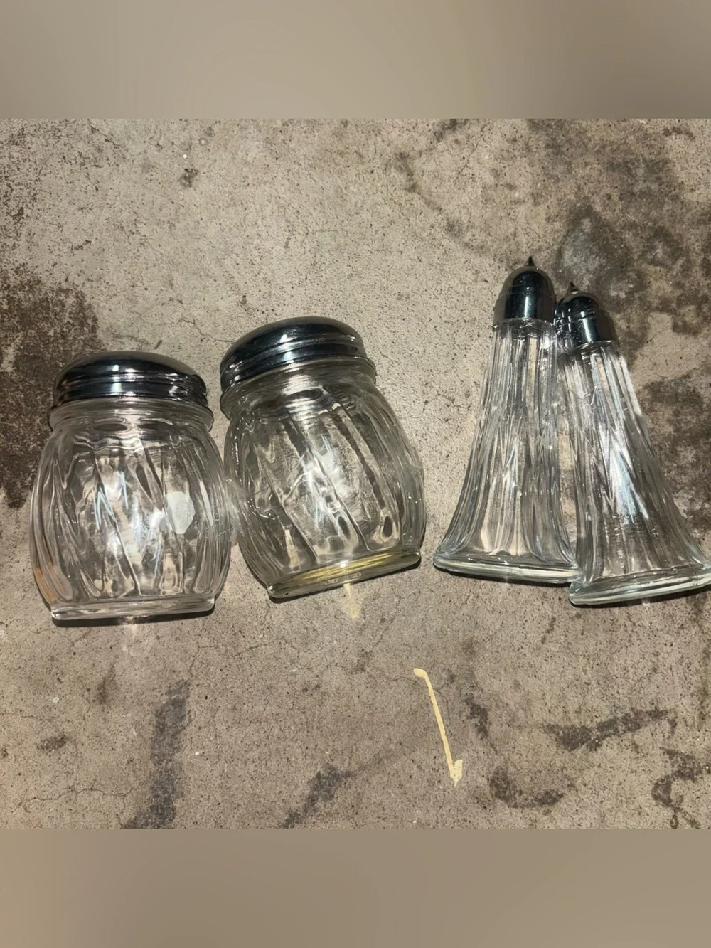 Vintage Glass Salt and Pepper Shakers Bundle Lot